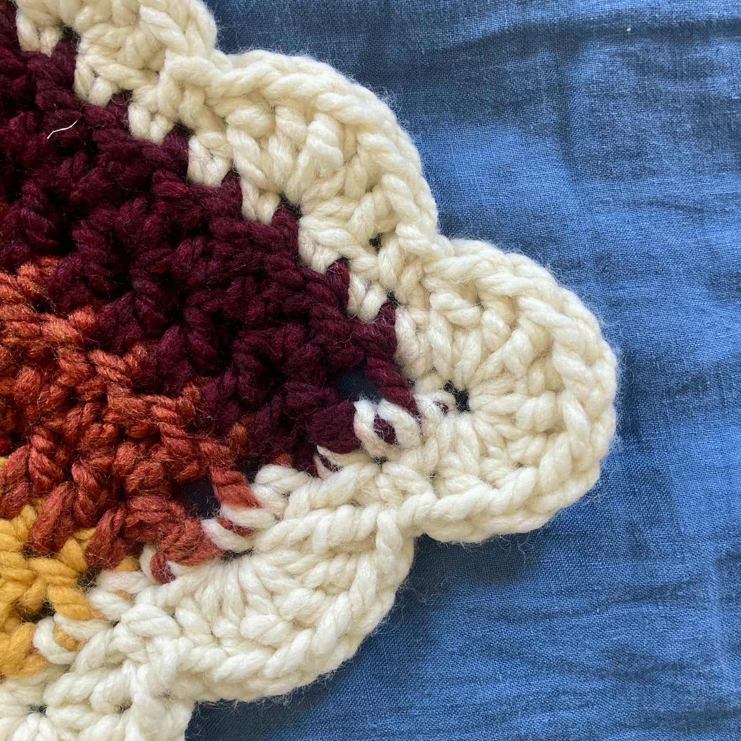 30"x32" Crochet Rainbow Baby Blanket